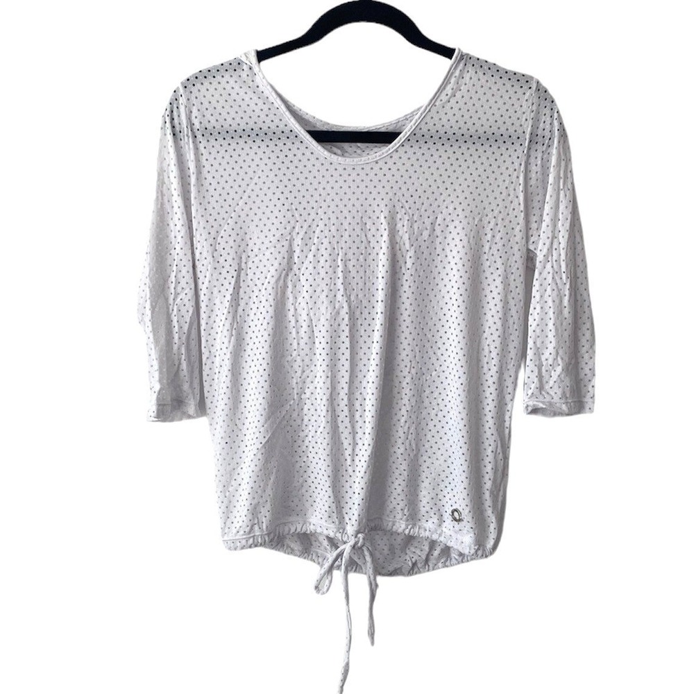 Bluefish Sport Mesh Hoodie Womens‎ Small White Activewear Beach Cover Up